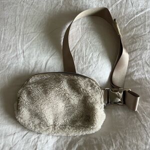 lululemon athletica Beige Sherpa Crossbody Bag
